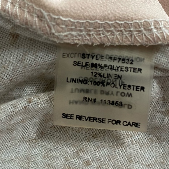 Brixon Ivy Pinson Drape Cardigan Fly Away Front Beige Pink Linen Blend Size L - Picture 10 of 10